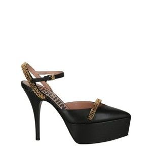 Moschino Logo Lettering Ankle Strap Pumps - NWT